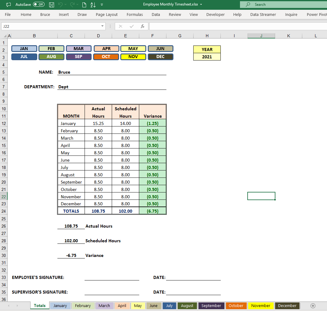 excel timesheet template with formulas